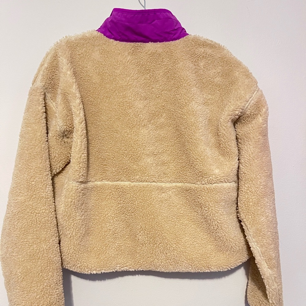 The North Face Women's Cream and Purple Teddy Jacket - Picture 4 of 4